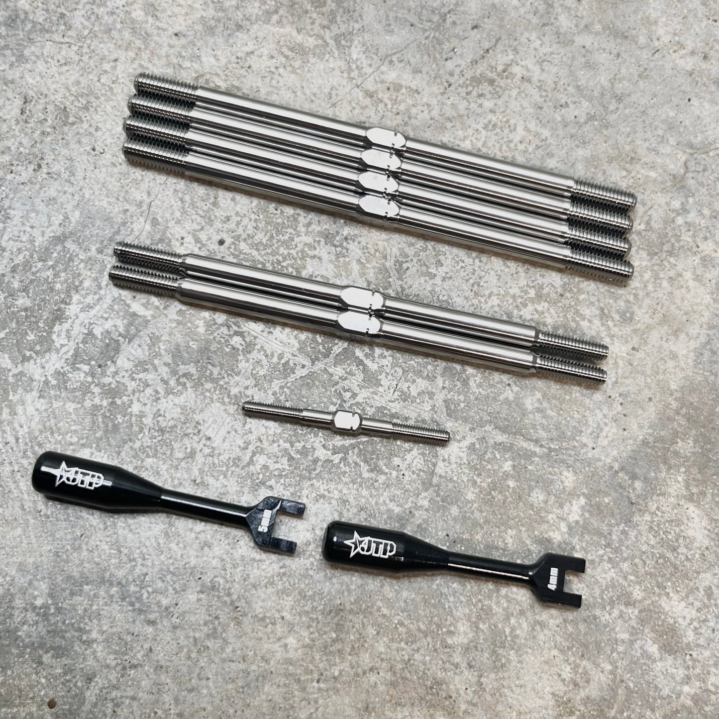 JTP V2 Titanium Turnbuckle Kit Tekno 1/8