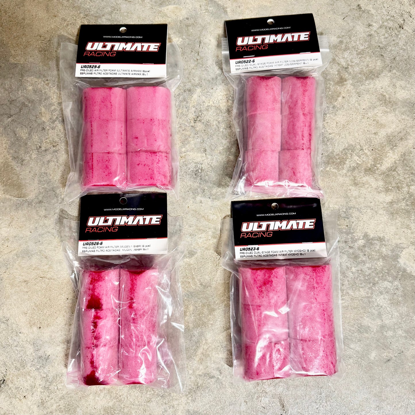 Ultimate Racing Air Filter Packs (6)