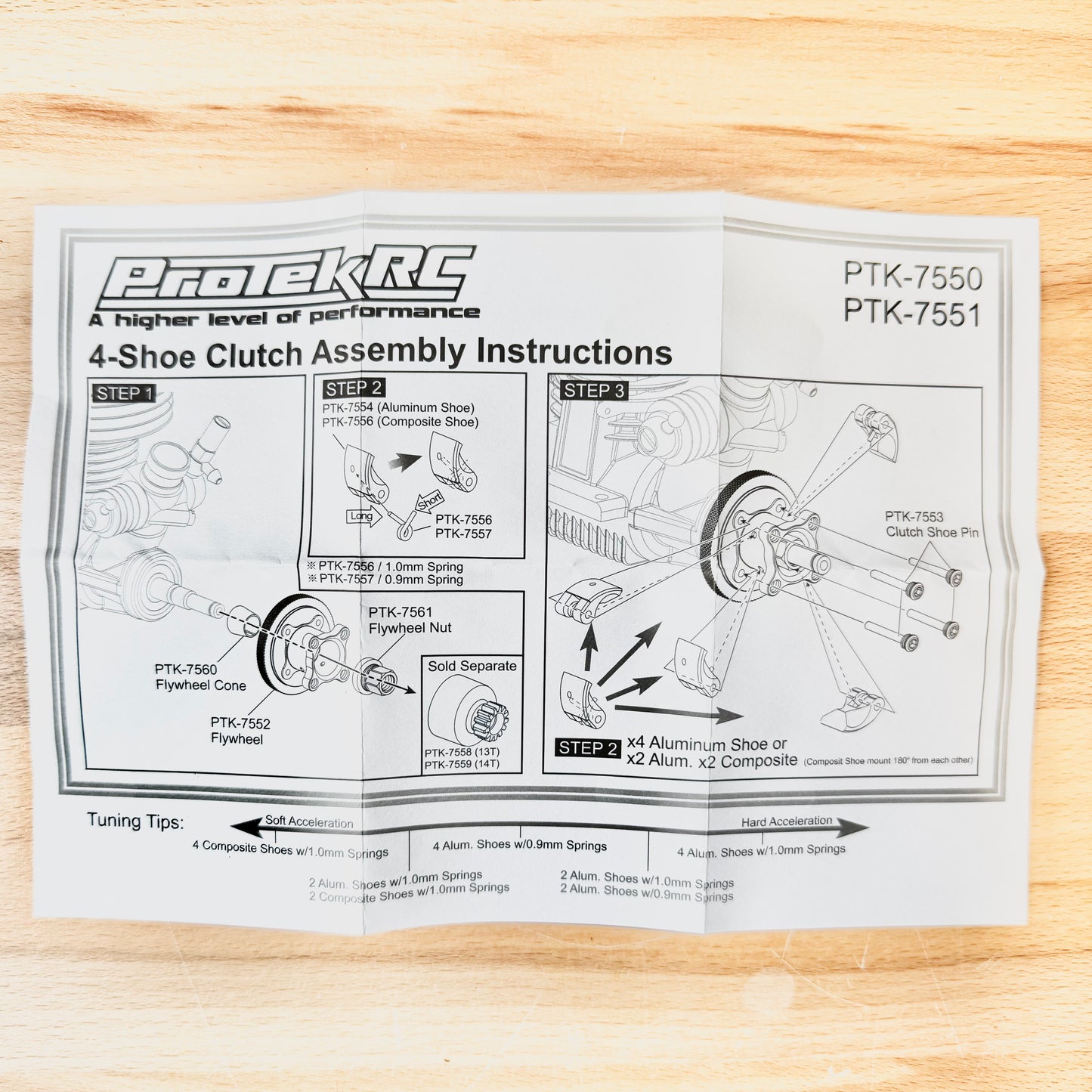 ProTek RC 34mm 4-Shoe Off-Road Clutch Set (4 Aluminum Shoes) - PTK-7550
